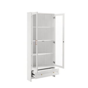 Wholesale Dining Room Corner 2-Door Cabinet Sideboard with Glass Doors Buffet Table Storage Cabinet Dining Furniture