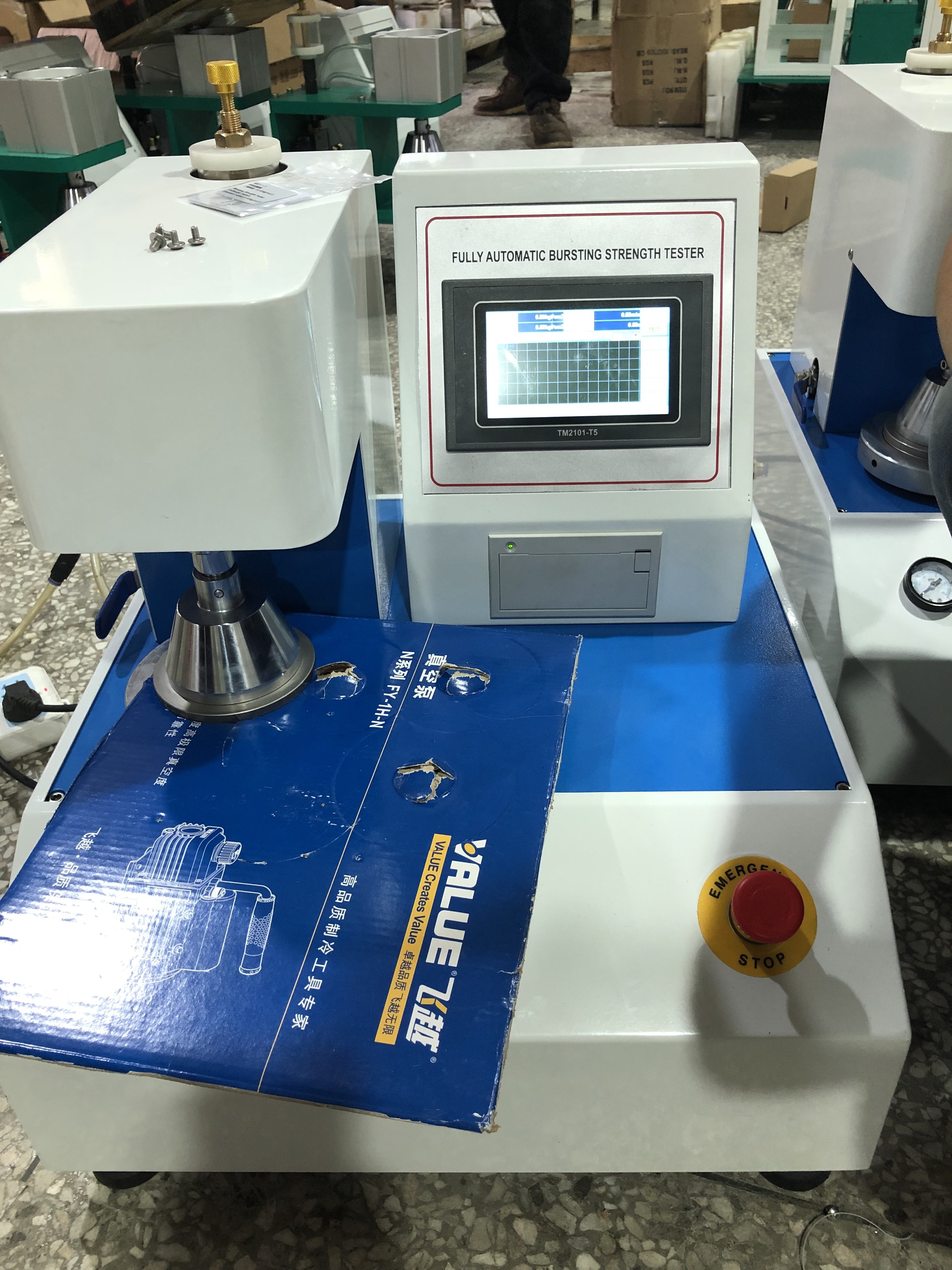 Automatic Mullen Bursting Strength Tester for Carton Paper