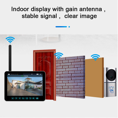 Tuay Motion Detection HD 1080P Wifi Wall Ring Video Screen Doorphone With Monitor Lock Intercom Smart  Door Bell Doorbell Camera