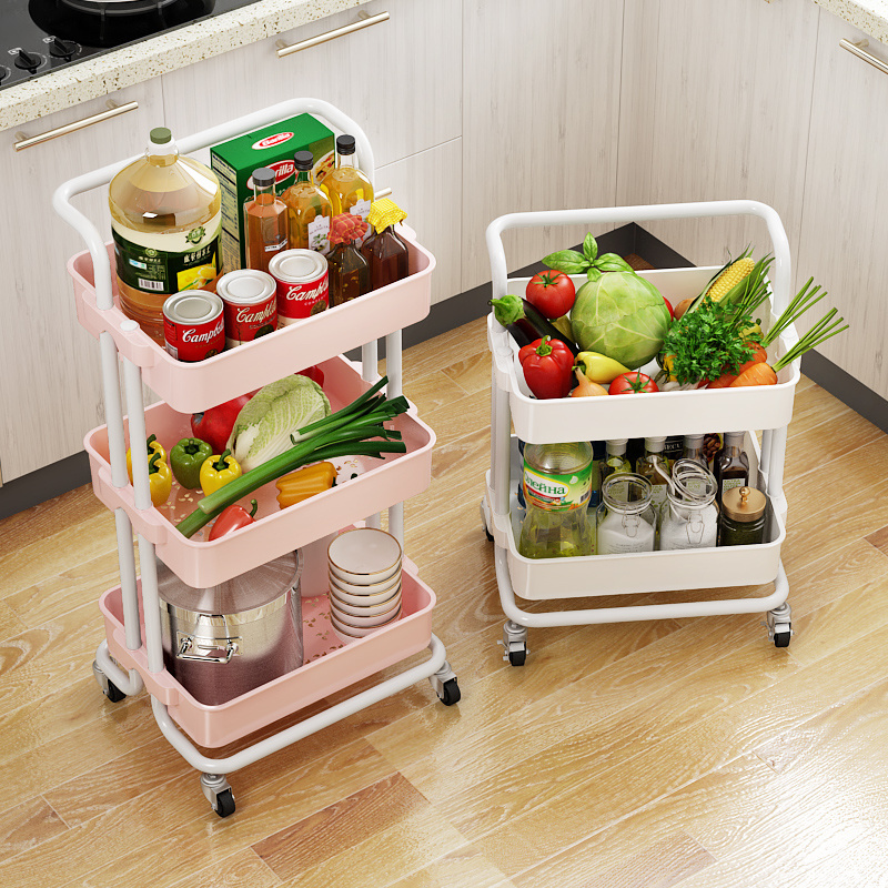 Slim Storage Cart Mobile Shelving Unit Organizer Rolling Utility Cart Slide Out Storage Tower Kitchen Rack With Wheels