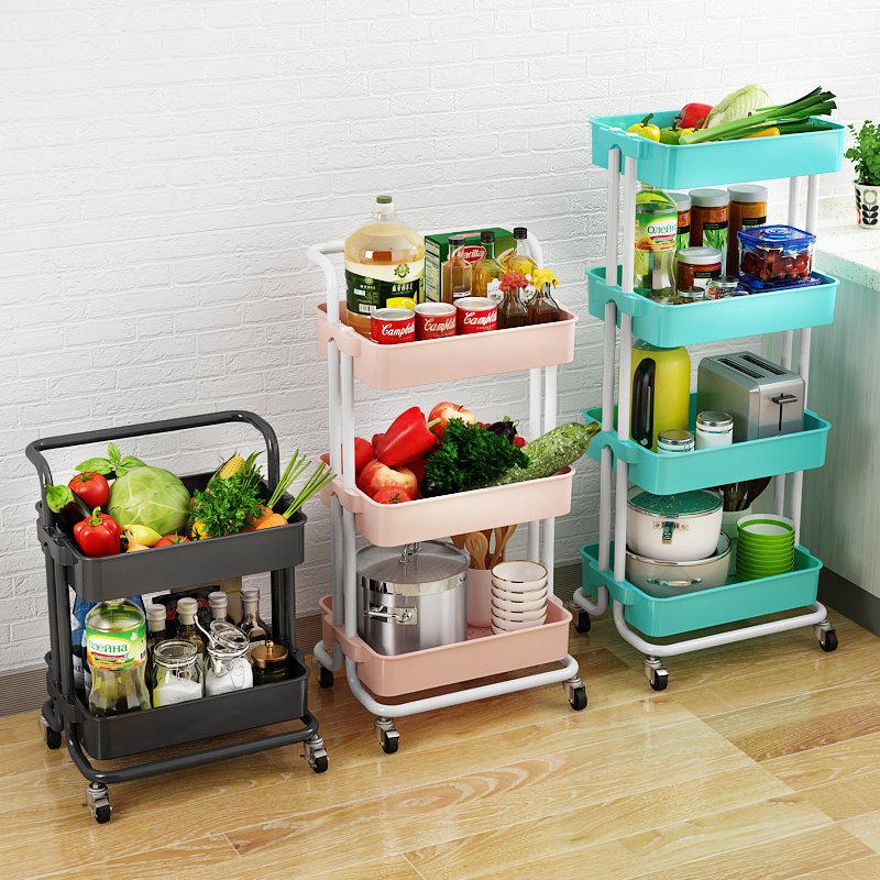 Slim Storage Cart Mobile Shelving Unit Organizer Rolling Utility Cart Slide Out Storage Tower Kitchen Rack With Wheels