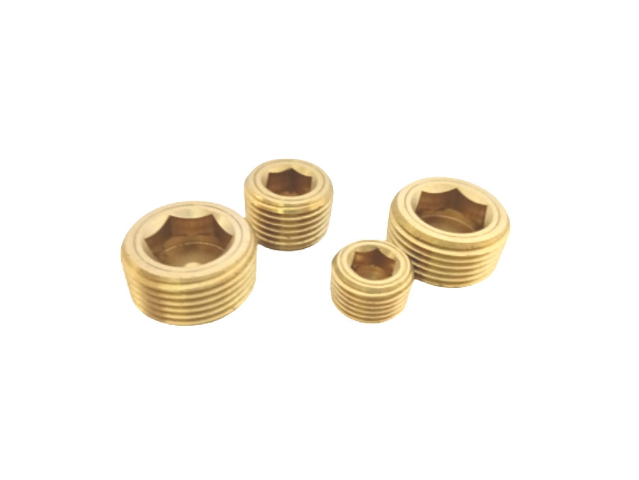 Best Selling Brass Block Head Male Thread Hex Socket Pipe Plug