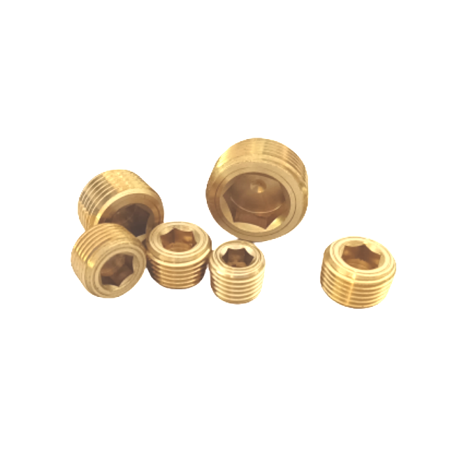 Best Selling Brass Block Head Male Thread Hex Socket Pipe Plug