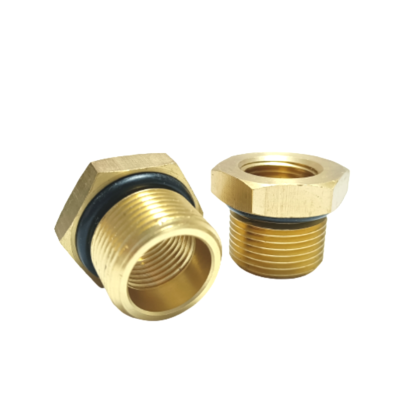 Manufacturer Brass Reducer Fitting Brass Hex Bushing With O Ring Seal