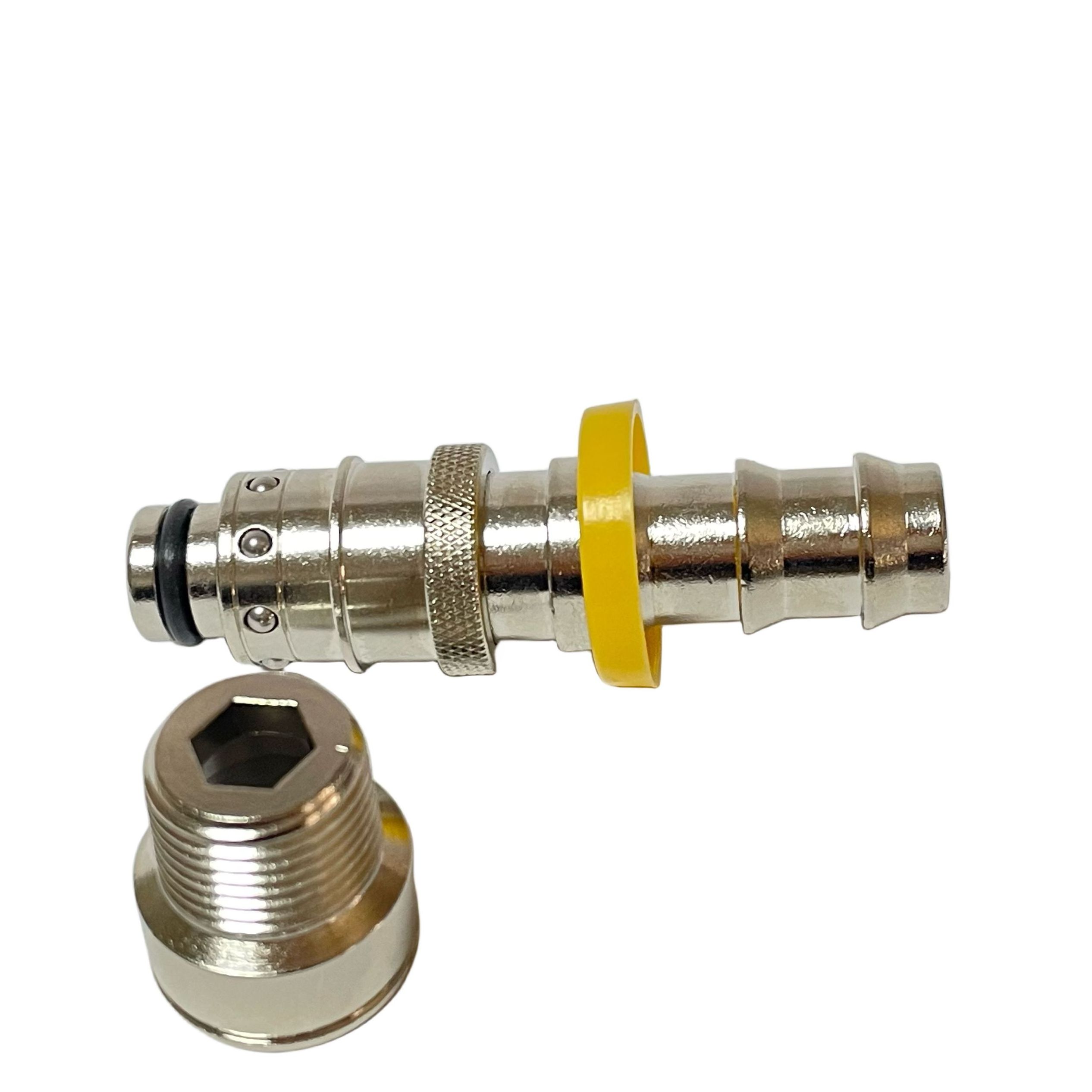 Nickel plated brass female water hose push lock quick fit straight coupling fitting connect for water