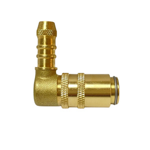 mold cooling nozzle TZ80/9/90 90 degree elbow shut off female brass fast quick connection air hose coupling with valve