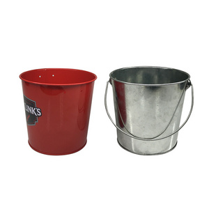 wholesale Custom Tin ice Bucket Galvanized Metal beer whisky wine cooler for bar Champagne brandy VODKA ice bucket for hotel