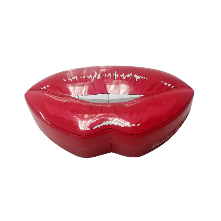 Wholesale 155*90*40mm Lip Shape Tin Gift Box Cosmetic Lipstick Tin Box With Foam Insert Unique Makeup Tools Custom Tin Boxes