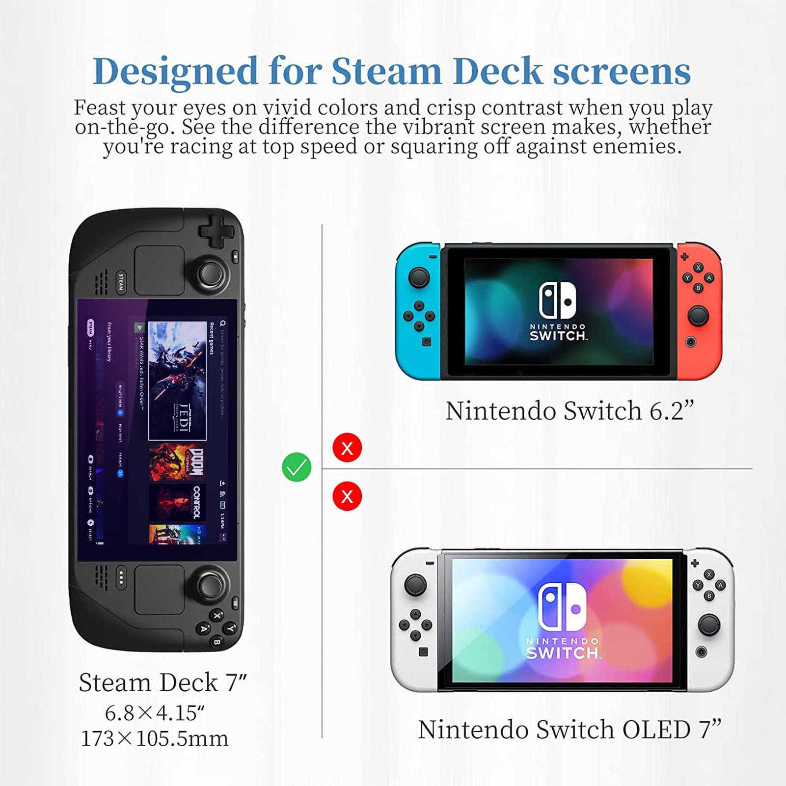 The Steam Deck Blu-ray tempered glass film HD screen protector is scratch-resistant