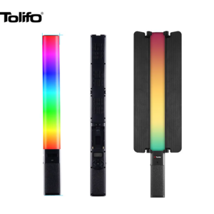 Tolifo Photographic Lighting ST-20RGB Stick LED RGB Tube Video Photography Studio 20W Battery Powered Handheld Photo Wand Light