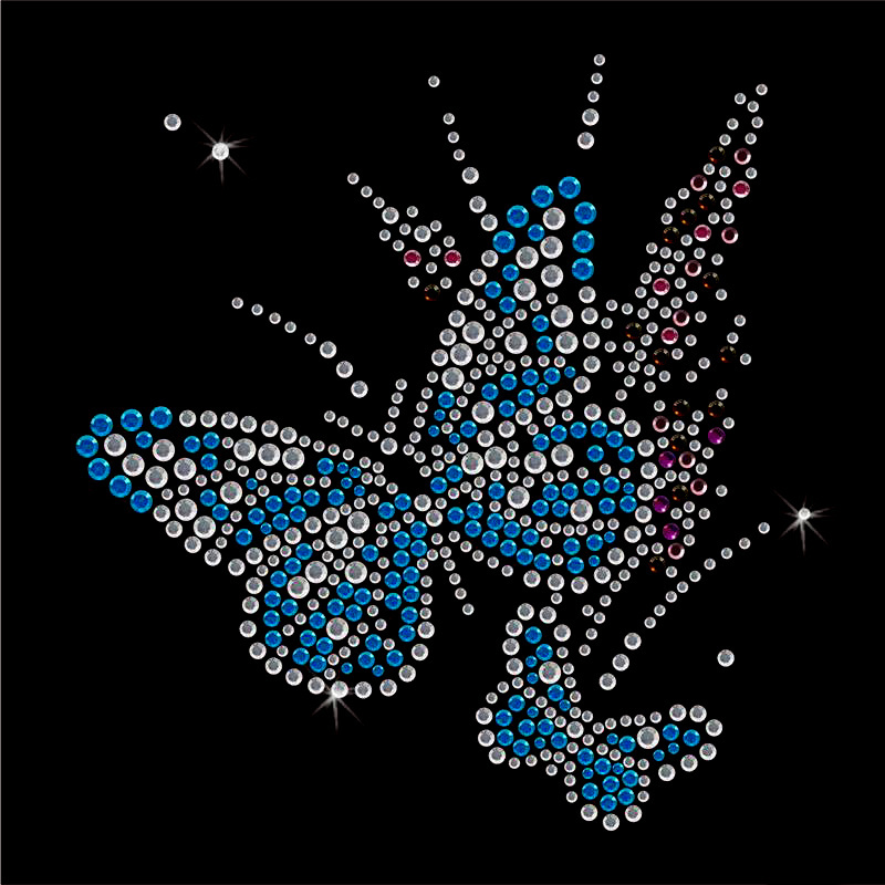 Exceptional Quality 3D hotfix motif rhinestone pattern for garment accessories