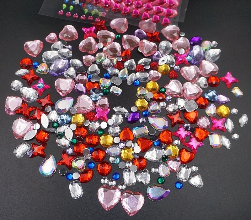 High quality Tear Drop Acrylic AB Rhinestones Glue On Flatback Strass lead free rhinestone flat back For DIY