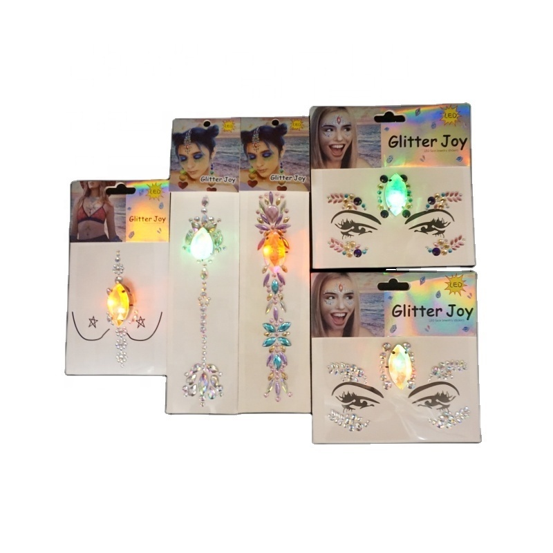 Free sample Crystal Rhinestone body jewelry Tattoo Stickers Face Gems designs for Body