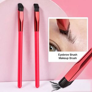 OEM Makeup Brush Custom Professional Multi-purpose Definer Shader Eyeshadow Eyeliner Eyebrow Brushes Square Eyebrow Brush