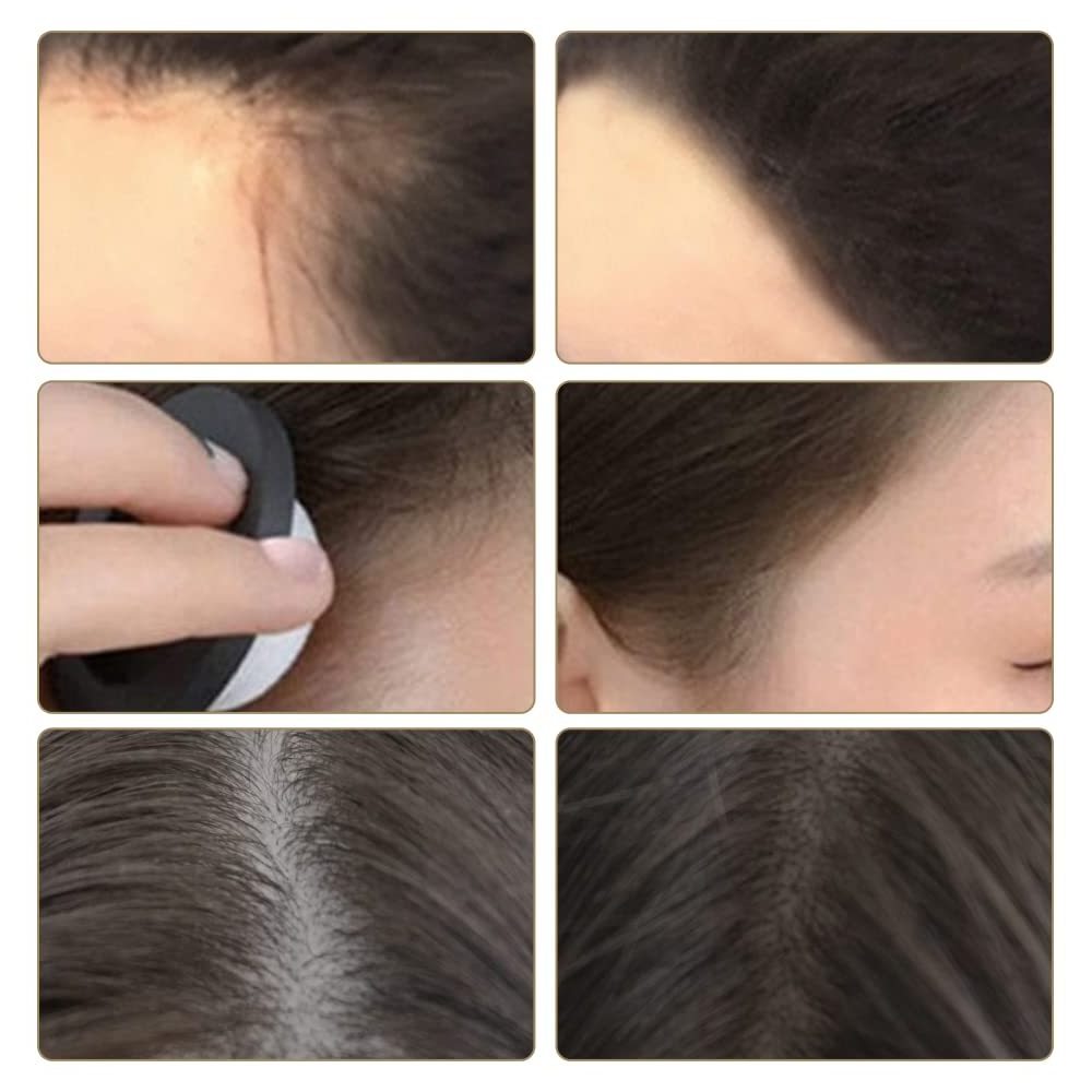 Private Label  Root Touch Up Dark Brown Hair Powder Hairline Shadow Powder Puff Stick For Thinning Hair