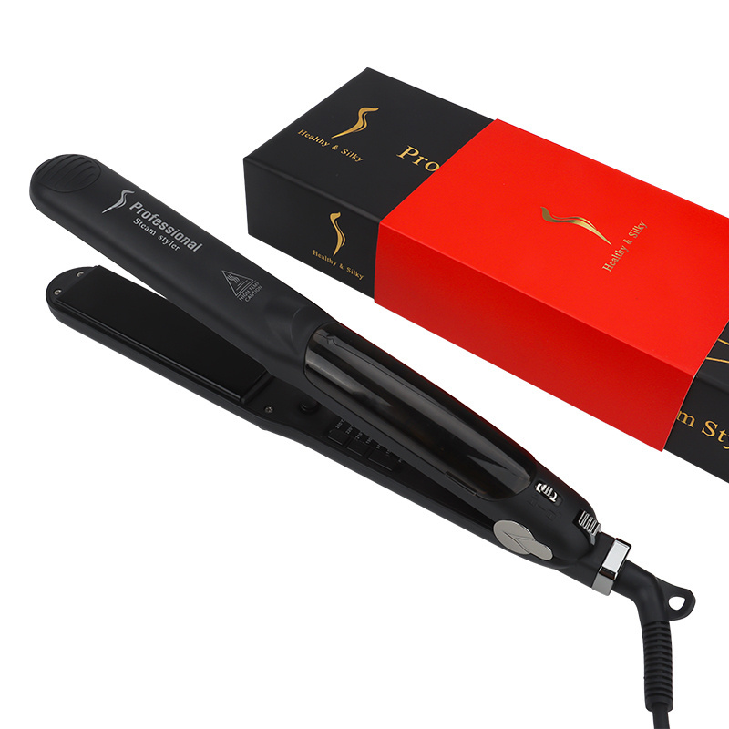 Professional Salon Ceramic Tourmaline Vapor Steam Styler Flat Iron Hair Straightener