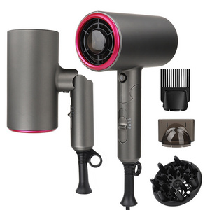 Factory Wholesale Professional 1800W Powerful Hairdryer Travel Foldable Handle Hot Cold Wind Negative Ionic Hair Dryer