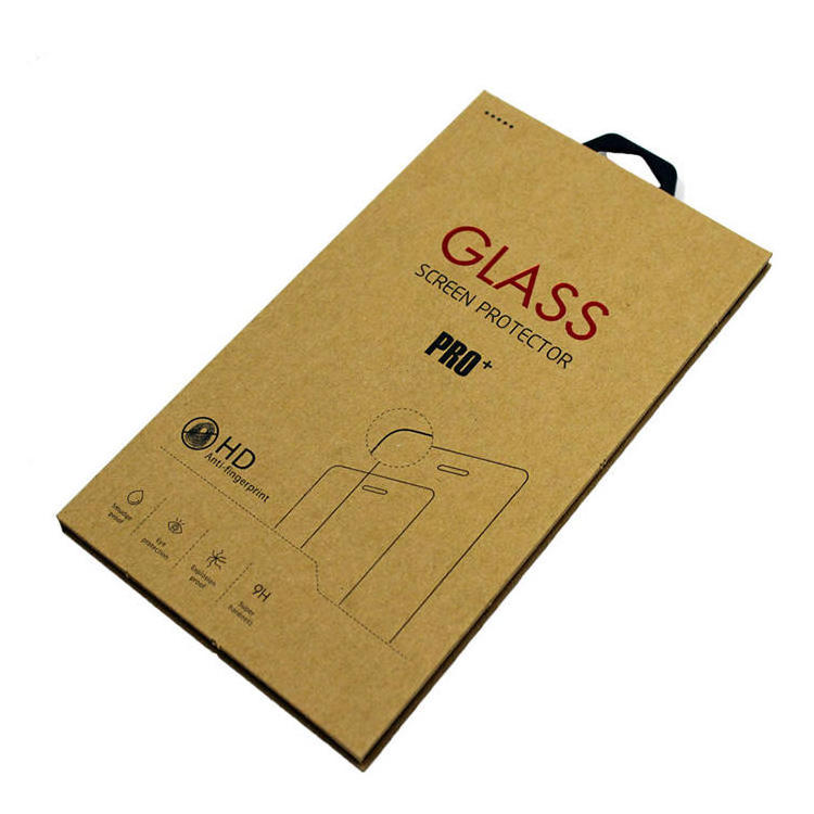 BSCI Custom Hanging Display Box For Temper Glass Protector Package 3C Digital Product Packaging