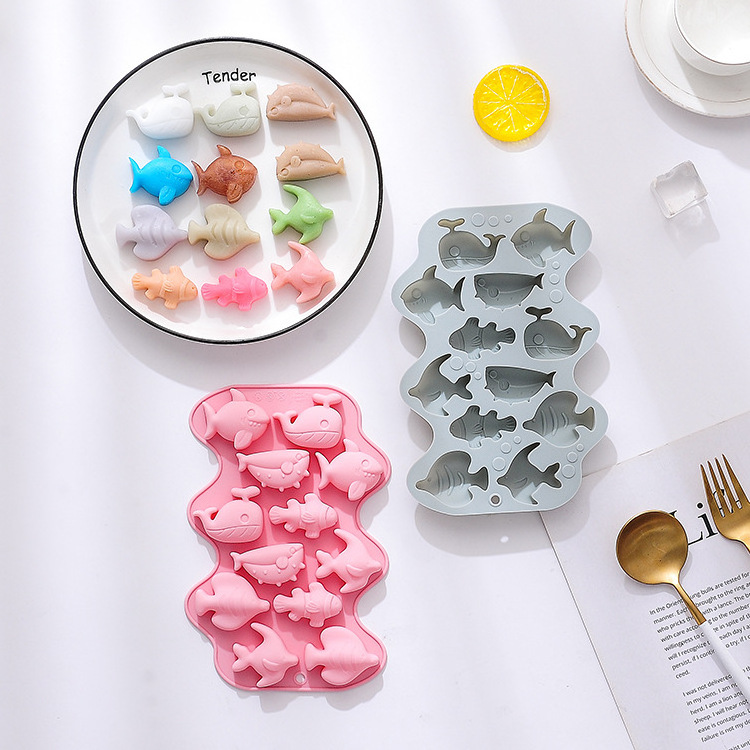 BPA Free Food Grade Silicone Candy Mold Fish Shape Chocolate Mold Silicone