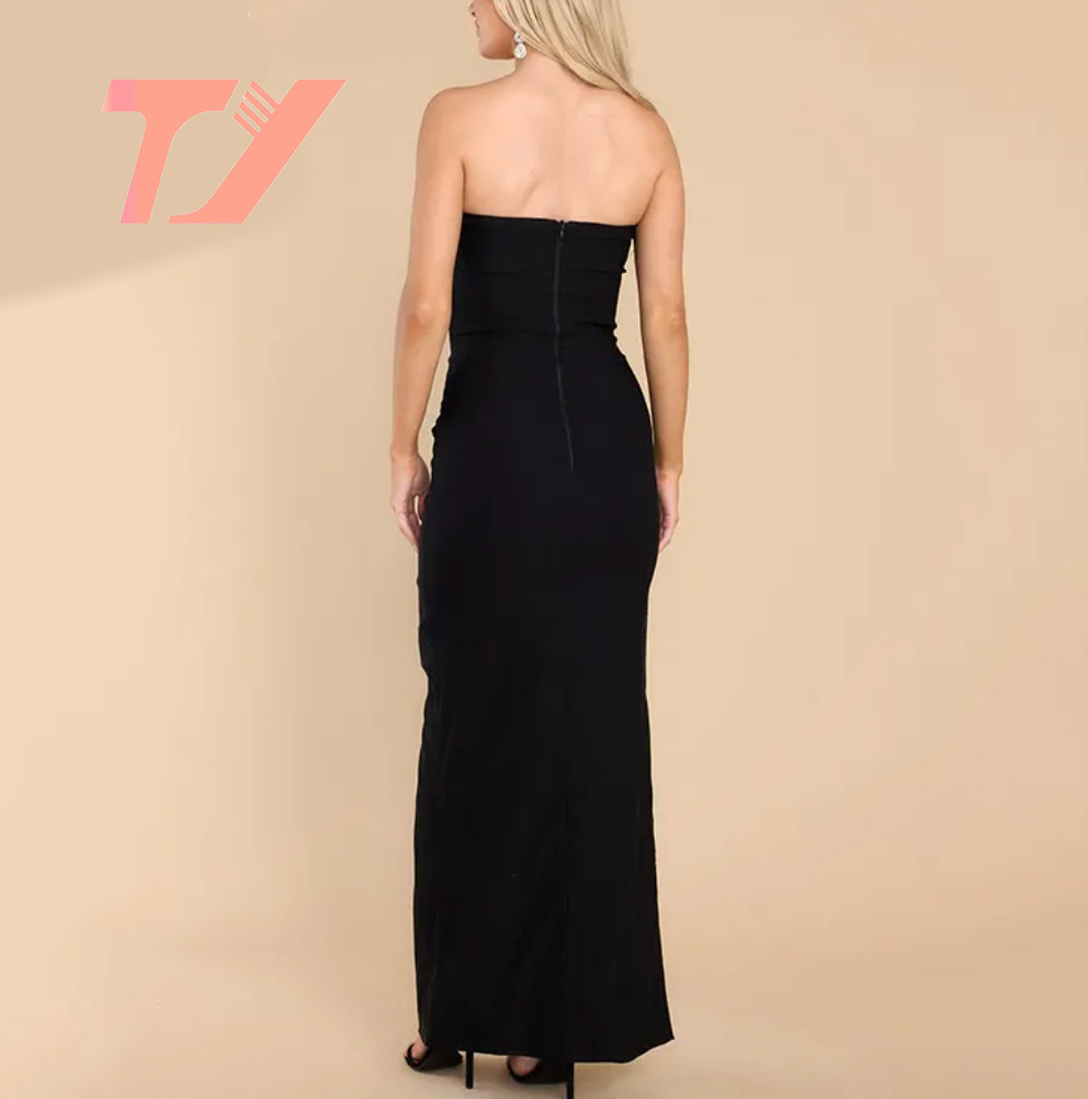 TUOYI Fashion summer lady elegant custom sexy dress for Women cut-outs prom bodycon casual long mini dress