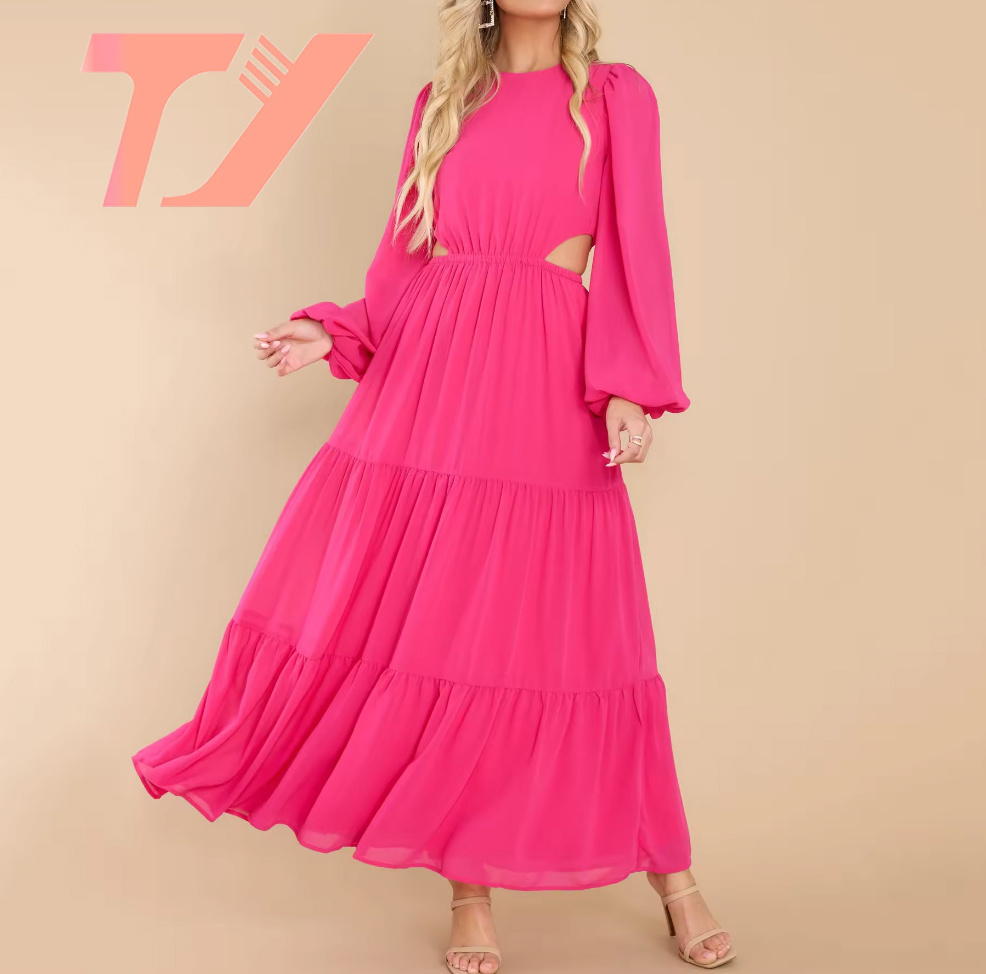 TUOYI Custom Summer Elegant Ladies Prom Silk Satin Dresses Women Luxury Silky Wedding Long Maxi Satine Dress