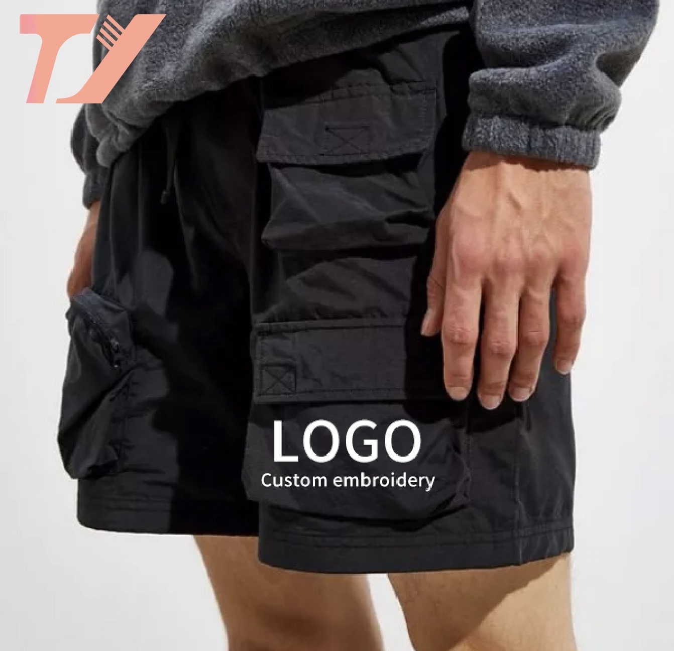 New Style Utility cargo shorts men half pants shorts with pocket custom nylon cargo shorts for men