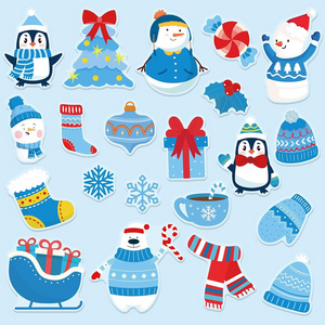 Winter Christmas Window Gel Clings Decals Stickers for Kids Toddlers Classroom Nursery Party Supplies Decorations