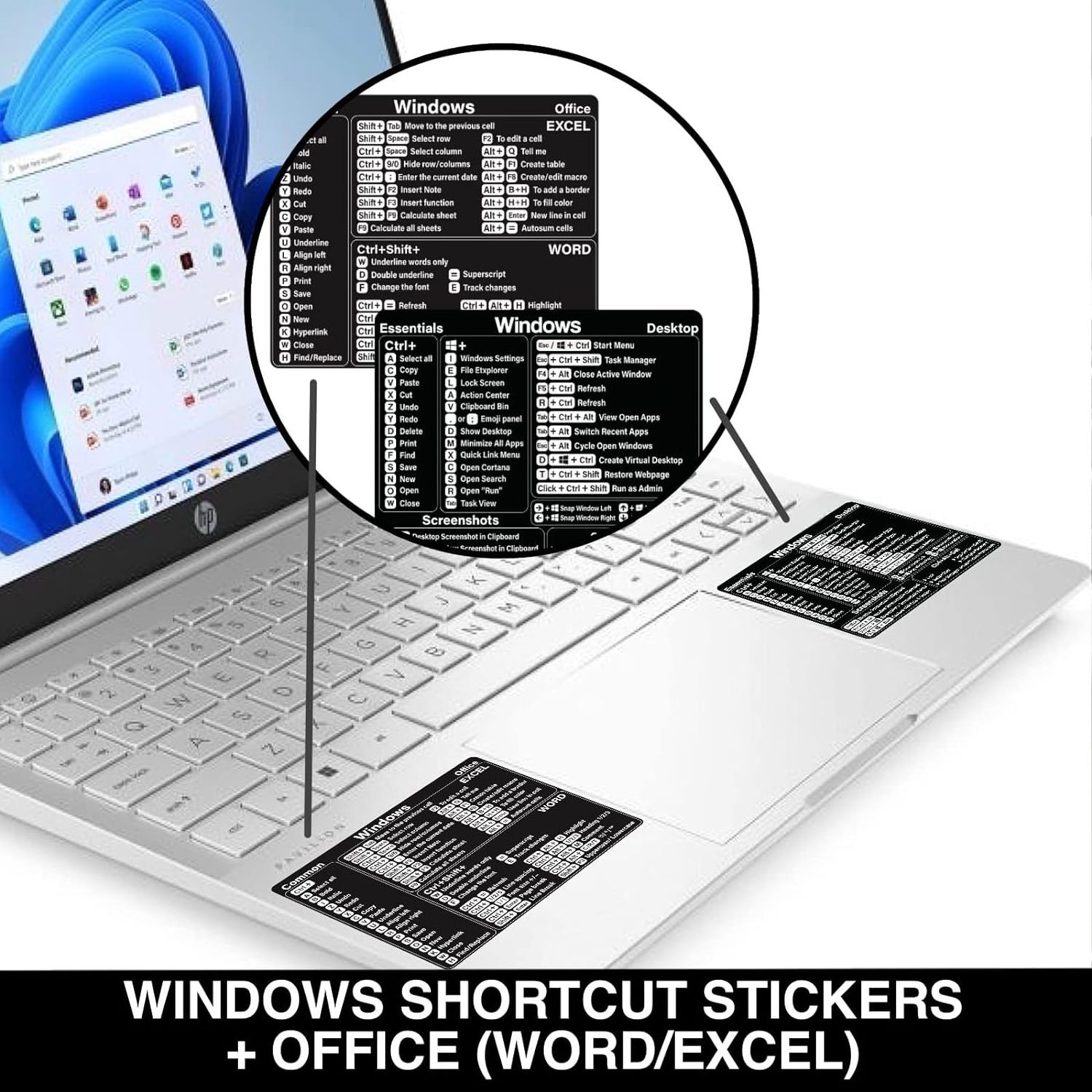 Wholesale Laptop Reference Keyboard Word High Quality Shortcuts Stickers Decorative Stickers Labels