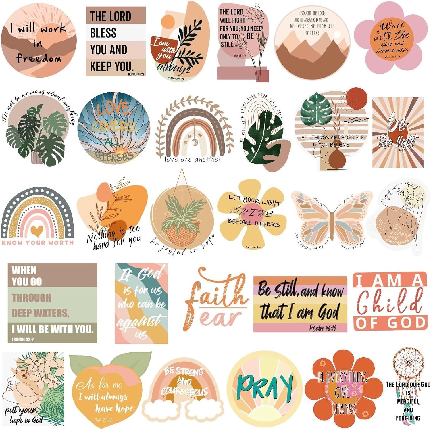 Wholesale Bible Stickers Bible Journaling Supplies, Aesthetic Jesus Faith Christian Stickers for Decoration