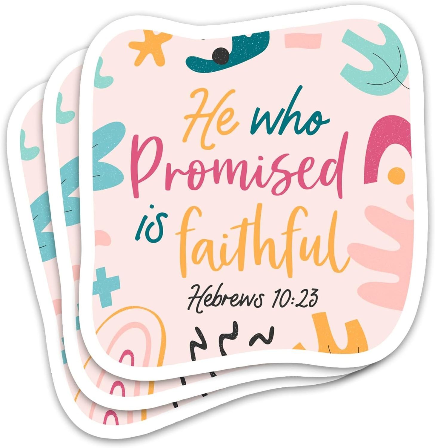 Christian Faith Sticker, Vinyl Waterproof Bible Verse Quotes Decal,  Religious Sticker for Laptop Water Bottle Journal