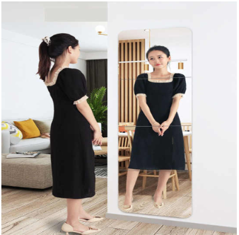 Hot Selling Flexible Acrylic  Mirror Sheets Wall Stickers Non Glass Full Length Frameless Full Body Mirror Tiles for Bedroom