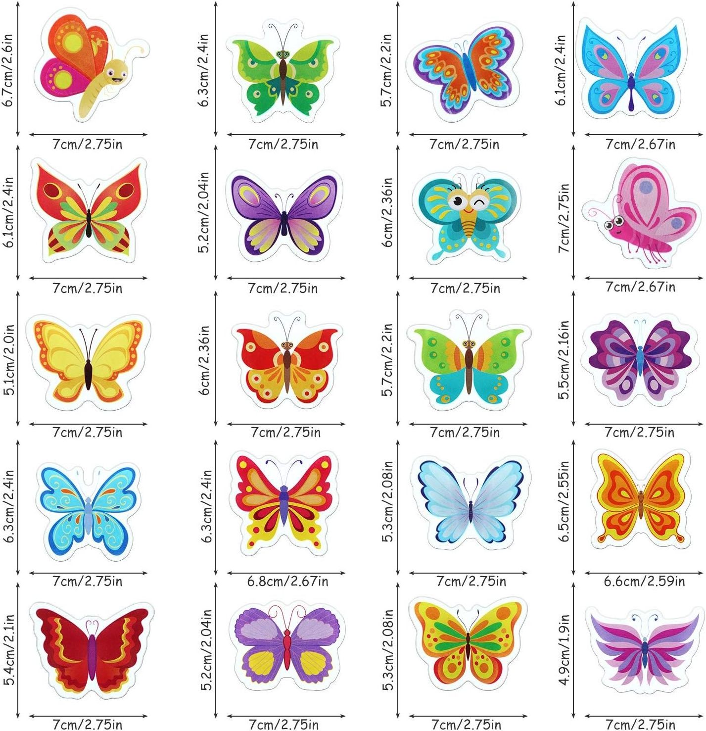 Butterfly Thick Gel Window Clings Butterfly Spring Summer Window Clings for Kids Toddlers Nursery Airplane Home Decoration