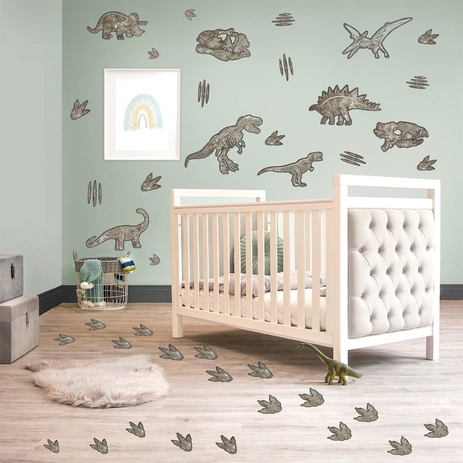 Dinosaur Footprint Decor Stickers Dinosaur Track Wall Stickers For Bedrooms,Playrooms, School Dinosaur Party Decorations