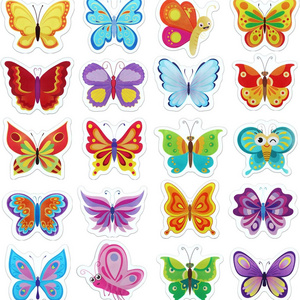 Spring Summer Thick Gel Window Clings Reusable Glass Butterfly Stickers for Kids Toddlers Nursery Airplane Home Decoration