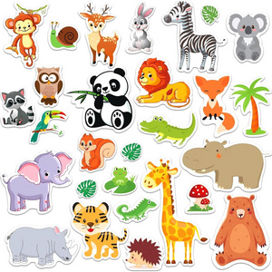 Window Clings Decals Thick Gel Clings for Adults Kids Classroom Nursery Home Zoo Animals Party Supplies Decorations