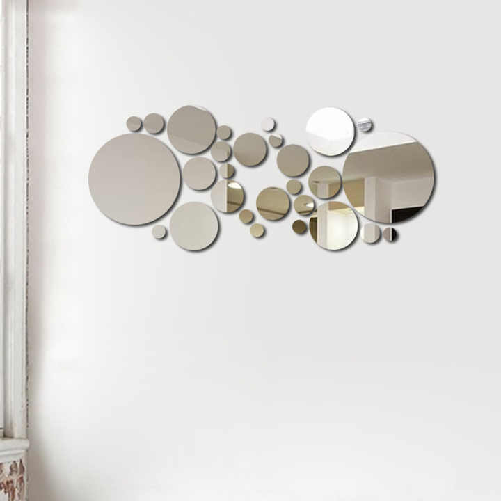 Removable Acrylic Mirror Setting Wall Sticker Decal for Home Living Room Bedroom Decor