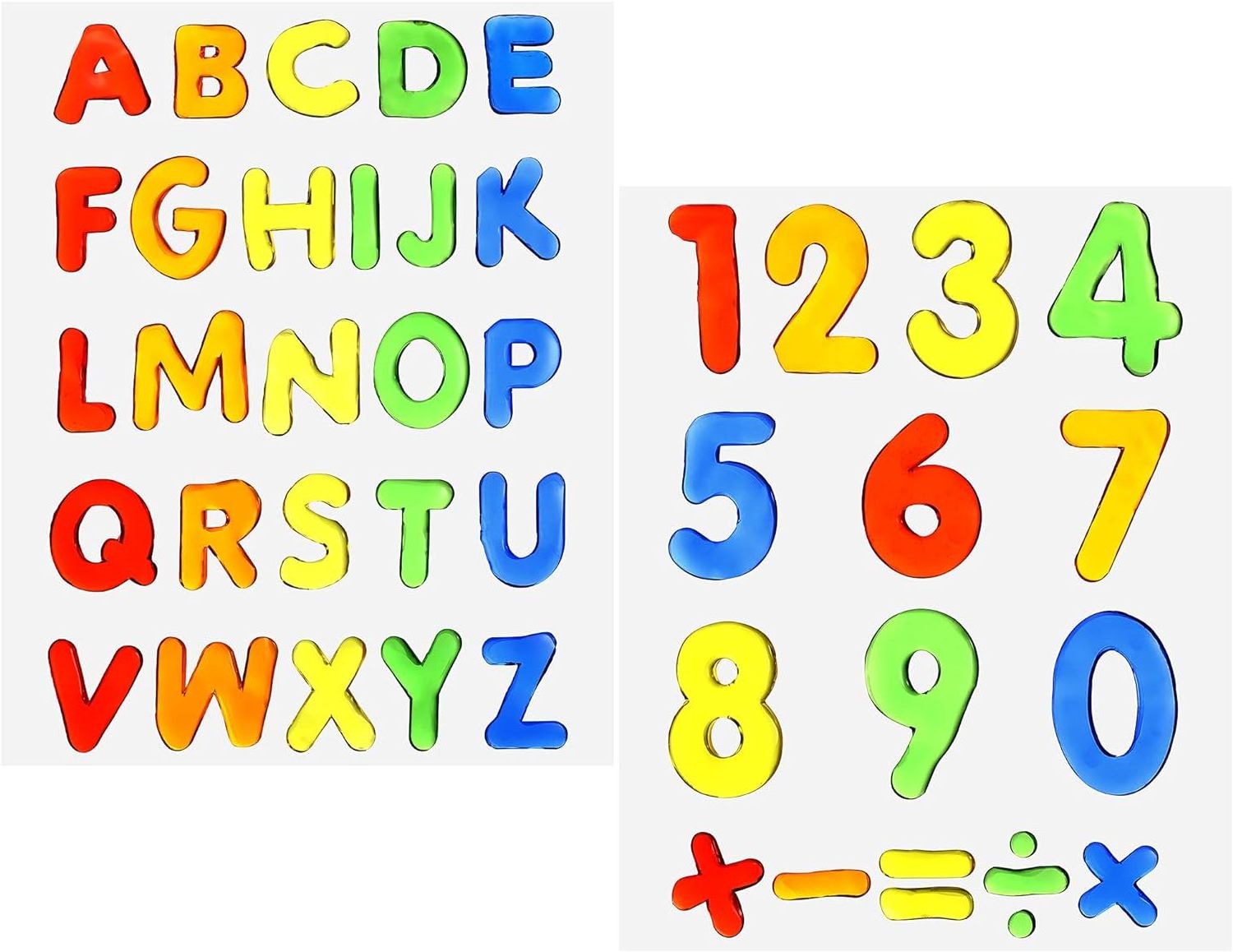 Alphabet Letters Gel Window Cling for Kids Window Sticker Classroom Decor for Children DIY Educational Decoration