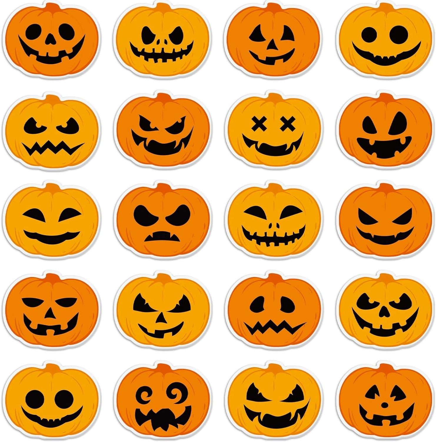 Halloween Pumpkin Thick Gel Sticker Halloween Pumpkin Window Clings Decals for Kids  Home Classroom Nursery Halloween Party