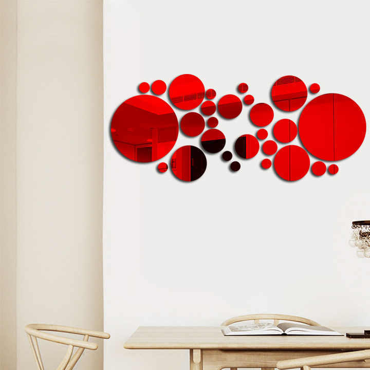 Removable Acrylic Mirror Setting Wall Sticker Decal for Home Living Room Bedroom Decor