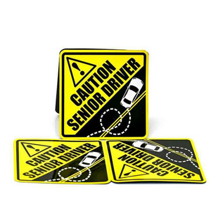 Custom Magnetic Safty Car Stickers Caution Magnet Sticker Reflective Decals For Cars