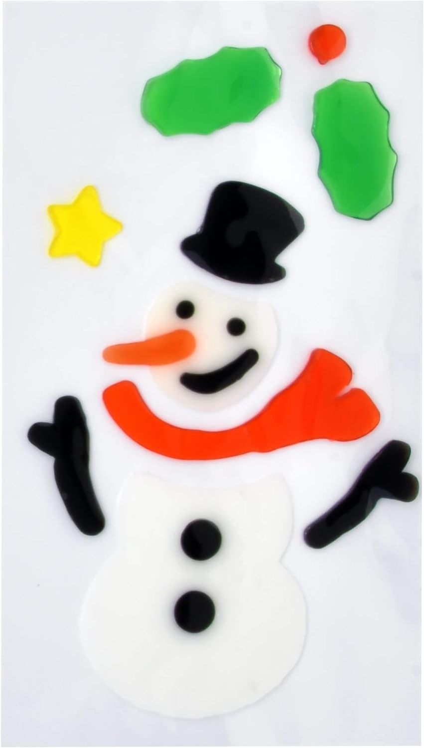 Christmas Window Gel Sticker Happy Holiday Sticker Decal Decorations  For Seasonal Classroom Party Supplies Accessories