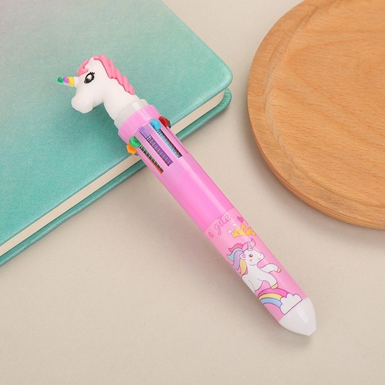 10 Colors Hot Selling Promotional Kawaii Pen 0.5mm Korean Pen Carton Cute Gel Pen stationery Manufacturer