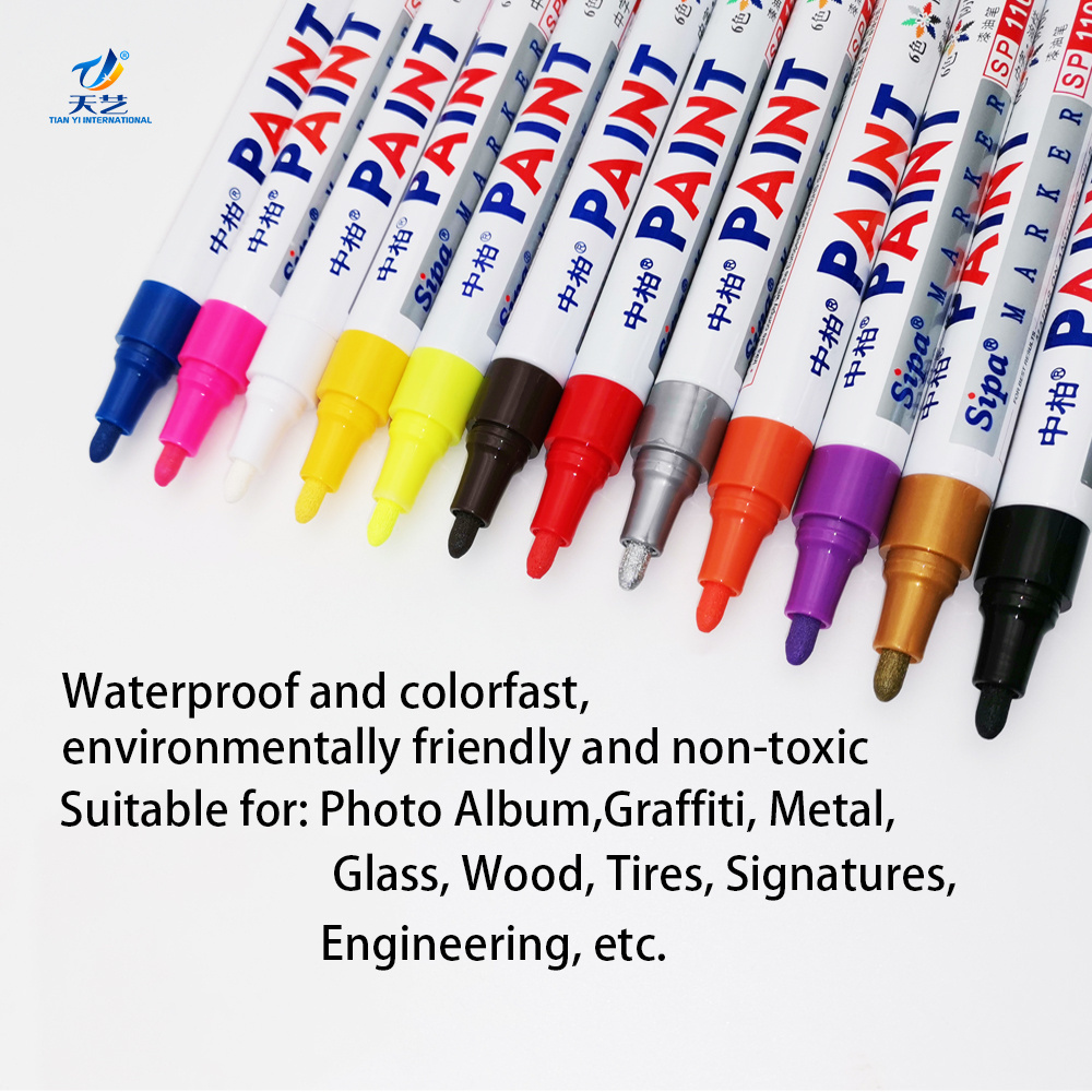 Sipa 3 Pack Tire Paint Pen Marker Lettering Permanent Waterproof Ink for Car Vehicle Motorcycle Tyre