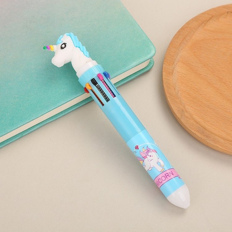 10 Colors Hot Selling Promotional Kawaii Pen 0.5mm Korean Pen Carton Cute Gel Pen stationery Manufacturer