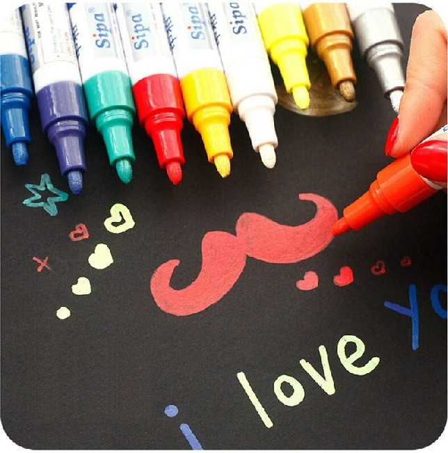 Paint pen Permanent Marker Pen for Paper Writing For Fix Car scratch for metal Gap filling pen