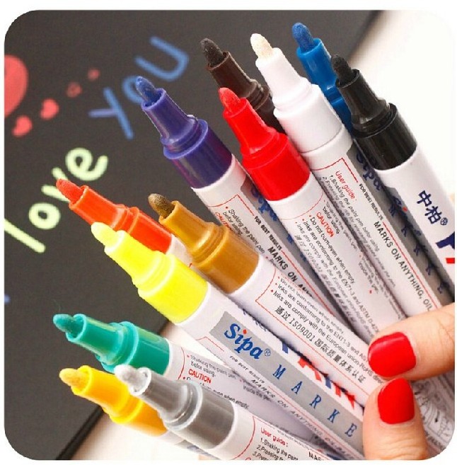 Paint pen Permanent Marker Pen for Paper Writing For Fix Car scratch for metal Gap filling pen