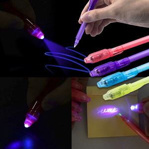 Kids Party Toy Marker UV Black light Invisible Ink Pen With UV Light Magic Pens for Secret Message Writing