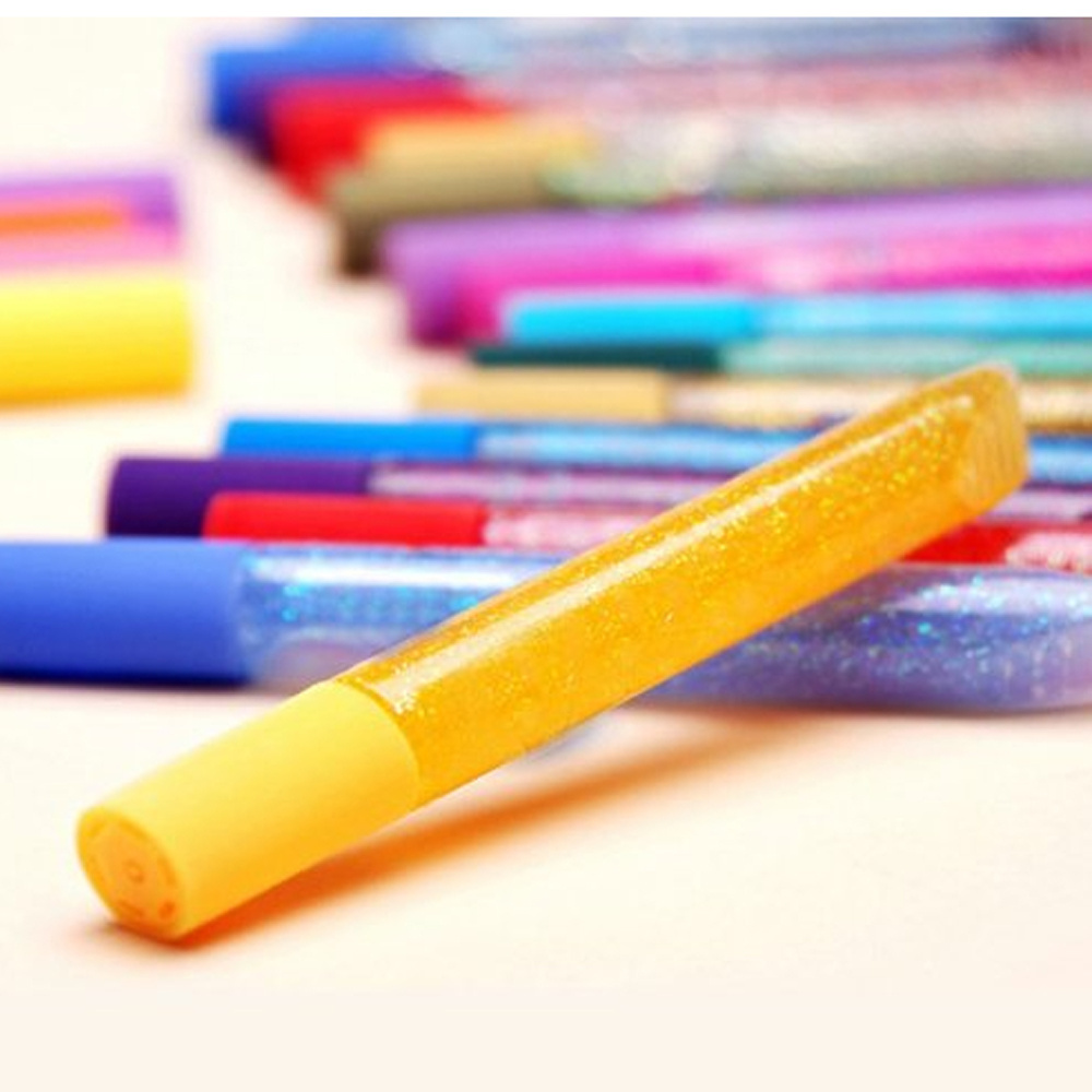 hot selling Creative 3D Washable Vivid Colors Glitter Stick Glue Pen crafting glue supplier