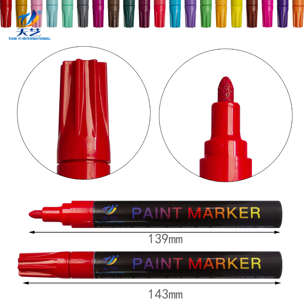 Facoty 50 colors paint marker pen DIY album graffiti pen car tyre paint marker