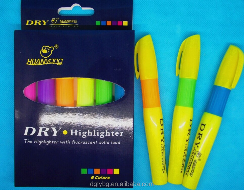 dry highlighter highlighter marker fluorescent highlighter